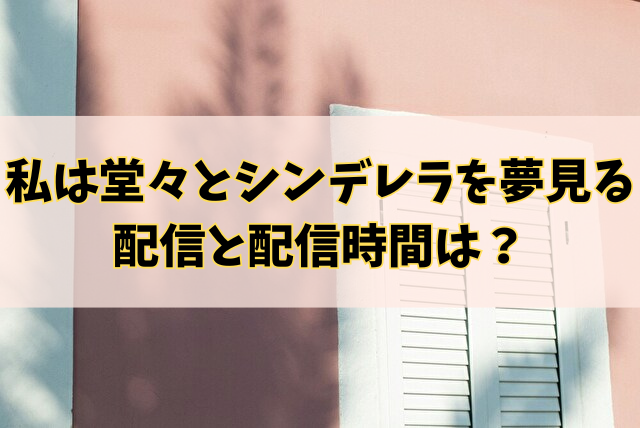 私は堂々とシンデレラを夢見る　配信時間